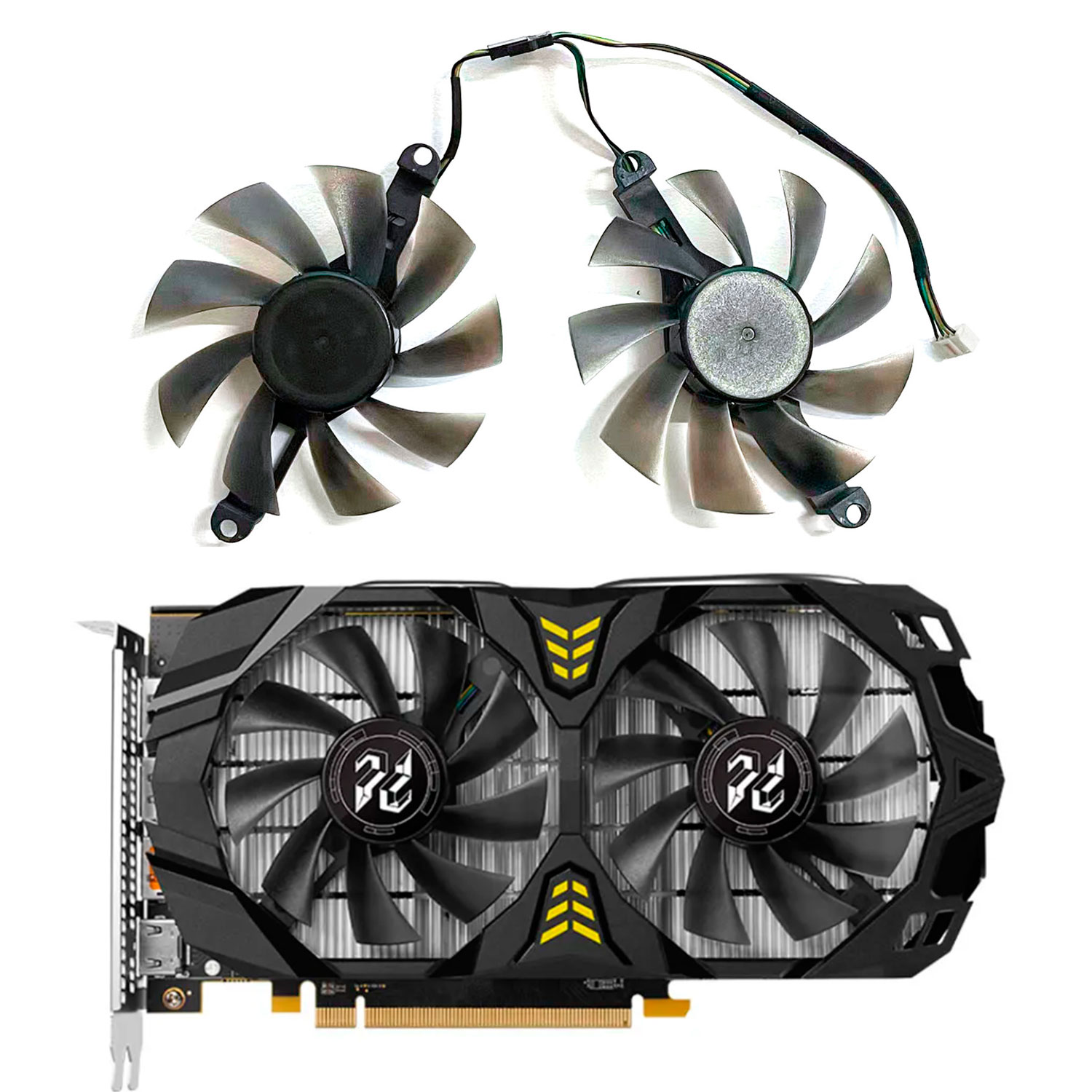 Rx 580 8Gb 2048Sp Gpu - พัดลม GPU ใหม่ 4PIN 85MM 75MM